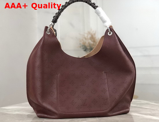 Louis Vuitton Carmel Hobo Bag in Chocolate Brown Mahina Perforated Calf Leather M56436 Replica